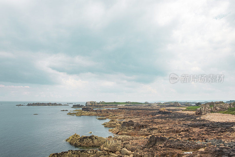 Ile de Bréhat at the Côtes d'Armor in Brittany France during summer